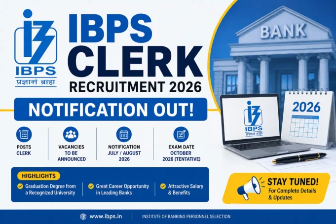 IBPS Clerk Notification 2026 IBPS Clerk Notification 2026