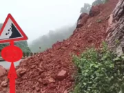 Landslide in Joda due to incessant rainfall, NH partially blocked landslide in joda