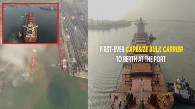 First ever capesize vessel berthed at Paradip First ever capesize vessel berthed at Paradip