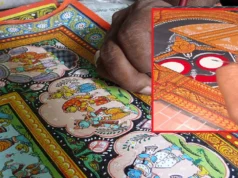 Pattachitra painting, an art form that is integral to the culture of Odisha Pattachitra painting