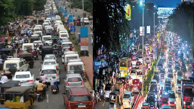 Traffic jams in Bhubaneswar
