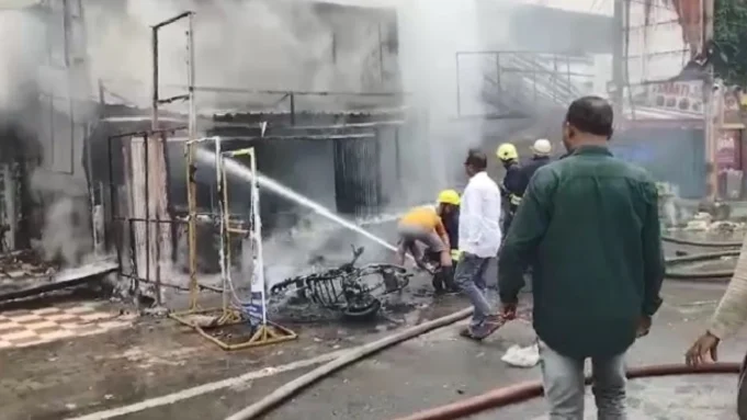 fire in Balasore hotel Fire in hotel in Balasore