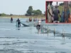 Illegal prawn gherries in Chilika destroyed, bamboo and net burnt down by administration prawn gherries in Chilika