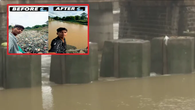 student who cleaned river in Madhya Pradesh student who cleaned river in Madhya Pradesh