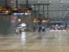 Waterlogging at Delhi airport leads to several flight diversions and hundreds of delays waterlogging at delhi airport