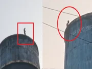Youth jumps off water tank at SCB, after creating high drama Youth jumps off water tank at SCB