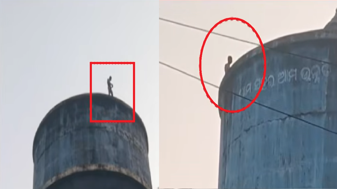Youth jumps off water tank at SCB Youth jumps off water tank at SCB